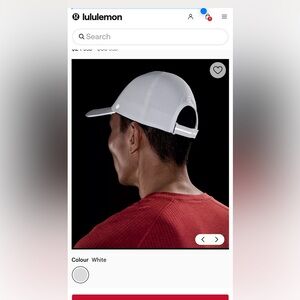 NWOT Lululemon Men’s Fast and Free Running Hat in White one size fits all